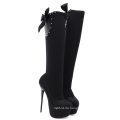 Fashion ladies platform high heel pumps knee boots rhinestone women shoes